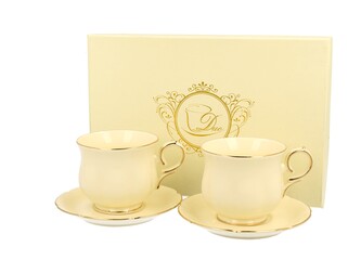 ECRU 2 filiżanki espresso ze spodkami CLARK