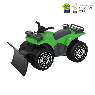 PLASTO Quad z pługiem w pudełku 30 cm, zielony PLA1600