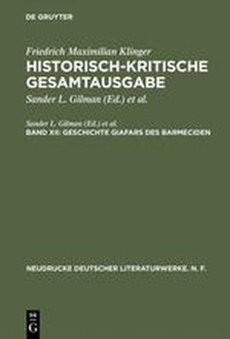 Friedrich Maximilian Klinger: Historisch-kritische Gesamtausgabe 12