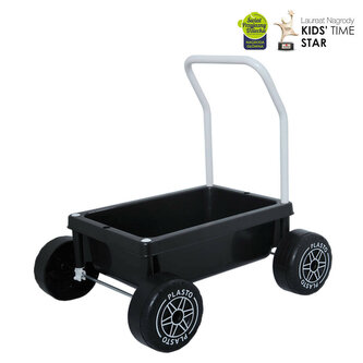 PLASTO Chodzik Wózek z cichymi kołami Od 10 mc Kolor soft czarny PLA1068