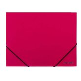Teczka z gumką A4 PP narożną różowa