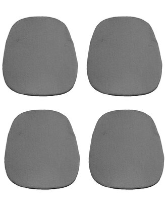 Sada podsedáků Klasik 36x38 cm, 4dílná, Jersey, tmavě šedá