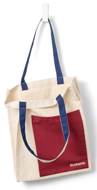 Bookaroo Torba bawełniana Dark Red&Navy;