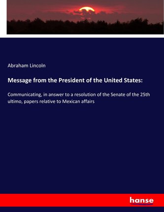 Message from the President of the United States:
