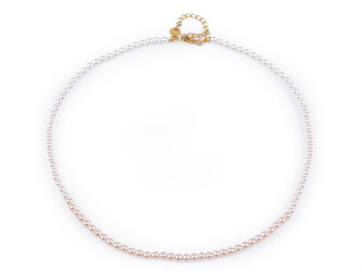 Perlový náhrdelník kombinace barev - 1 ks - 1 pudrová perlová