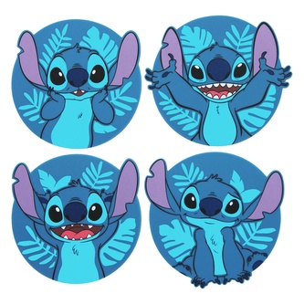 Gumové tácky pod sklenice Disney|Lilo & Stitch: Stitch set 4 kusů (10 x 10 cm)