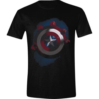Pánské tričko Marvel|Captain America: Štít (M) černá bavlna