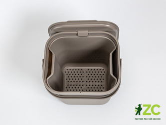 Koš na bioodpad s vložkou - taupe