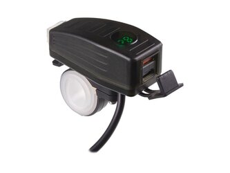 Nabíječka USB STU 34707 s voltmetrem na motocykl