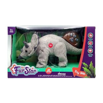 Dinozaur pluszowy sterowany na radio szary 558301