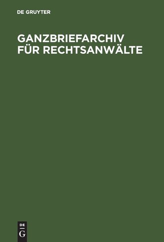 Ganzbriefarchiv für Rechtsanwälte