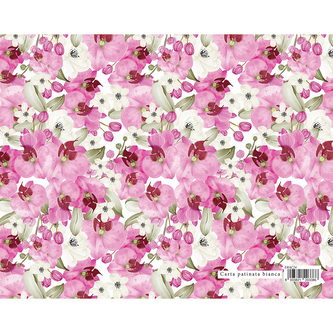 Dárkový balicí papír GARDEN 70x100 cm - orchidej