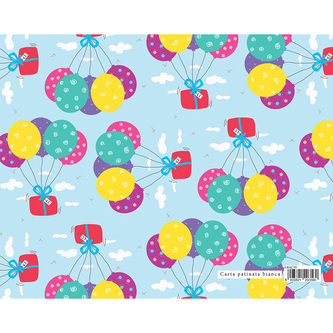 Dárkový balicí papír PARTY 70x100 cm - dárek s balónky