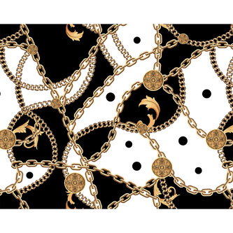 Dárkový balicí papír FLORENTIA 70x100 cm - zlatý řetízek