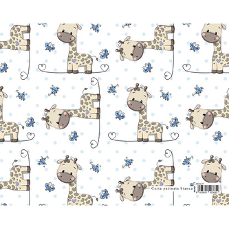 Dárkový balicí papír BABY 70x100 cm - žirafa (chlapec)