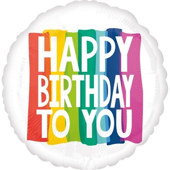 Foliový balonek Jumbo Rainbow Happy Birthday To You, 71 cm