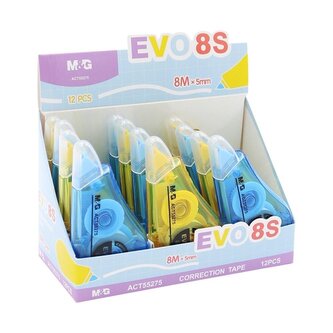 Korektor w taśmie Evo8 S 8m x 5mm M&G;