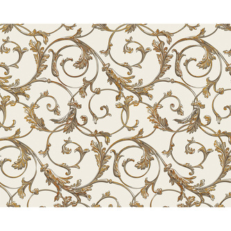 Dárkový balicí papír FLORENTIA 70x100 cm - zlatobéžový vzor