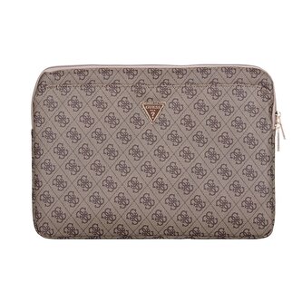 Guess PU 4G Triangle Logo Obal pro Notebook 14" Brown