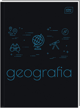 Brulion w kratkę A5. 80k 70g. Geografia
