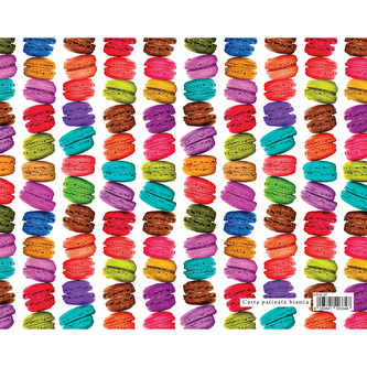 Dárkový balicí papír CANDY 70x100 cm - makronky