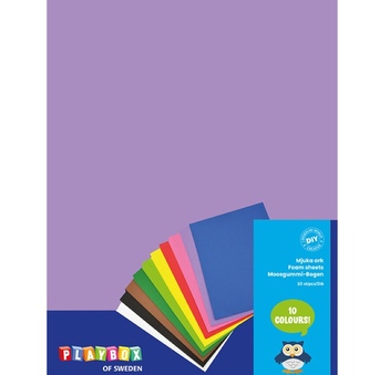 Pěnovka barevná - 10 ks, mix barev, A4, základní barvy