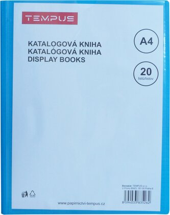 katalogová kniha  Tempus  20 listů modrá