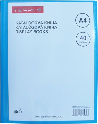 katalogová kniha  Tempus  40 listů modrá