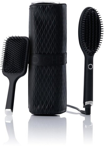 GHD Glide horkovzdušný kratáč, iontová technologie, dárková sada, Iced Luxe Collection, černá