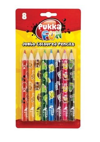 Kredki Jumbo 8 kolorów PUKKA