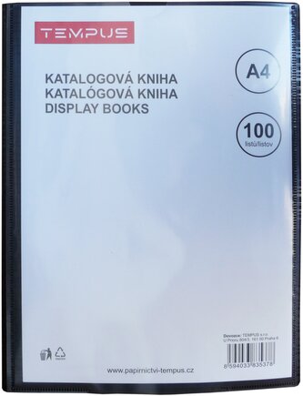katalogová kniha  Tempus 100 listů černá