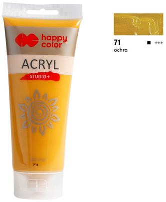 Farba akrylowa Studio 200ml, ochra, Happy Color