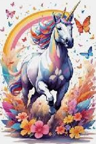 Diamentowa mozaika Jednorożec w galopie 30x40cm 2000110