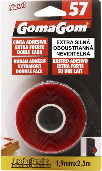 lepící páska oboustr. 19 x 2,5 GG   (57)