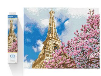 Haft diamentowy Diamond Dotz Diamentowa mozaika Wieża Eiffla 58x48cm DD10052