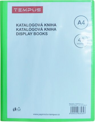 katalogová kniha  Tempus  40 listů zelená