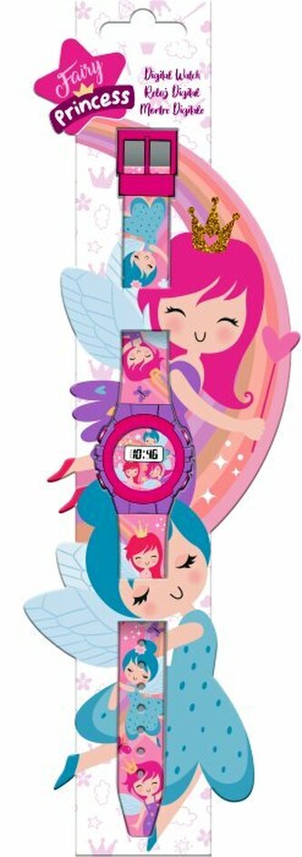 Zegarek cyfrowy KE02 ECO (bez plastikowego opakowania) Fairies Princess KL11306 Kids Euroswan