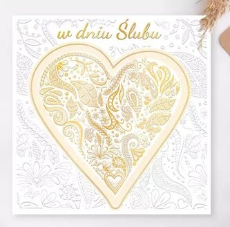 Karnet KW Ślub Serce