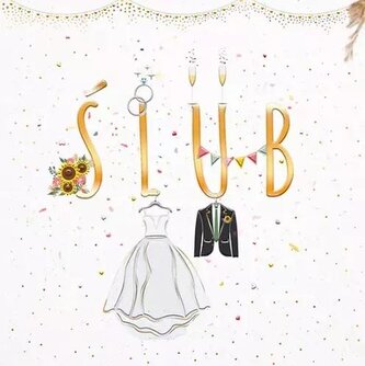 Karnet KW Ślub Państwo Młodzi