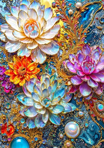 ENJOY Puzzle Perleťové lekníny 1000 dílků