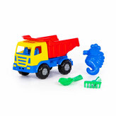 Polesie 93264 Zestaw Nr645: Miraż, samochód-wywrotka + szufelka Nr2, grabki Nr2, foremka (konik morski)