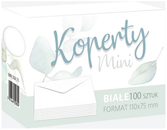 Koperty białe mini KMINI 110x75 100 szt. Ogólne zest. 775 białe, Pol-Mak