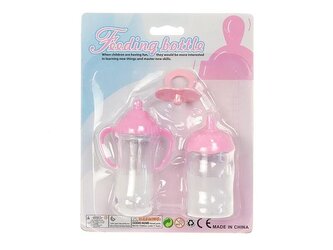 Zestaw dla lalek 2 butelki magiczne i smoczek