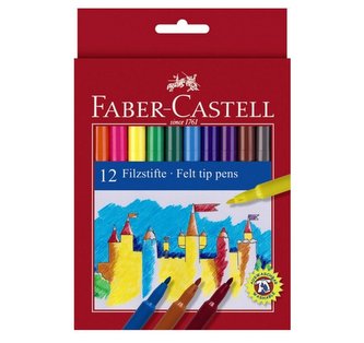 Flamastry Zamek 12 kolorów FABER CASTELL