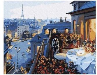 Numeromalowanie 40x50cm Kolacja w Paryżu PC4050292, iPicasso