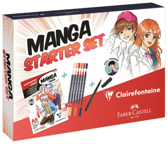 Zestaw startowy Manga Faber-Castell, Clairefontaine