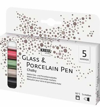 Sada fixů na porcelán a sklo "CHALKY" 5 barev, KREUL