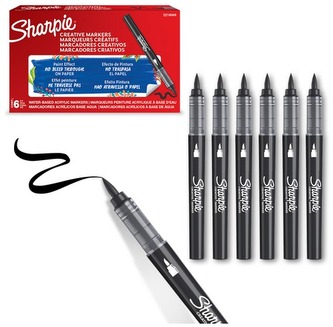 Marker akrylowy brush Black-czarny., Sharpie