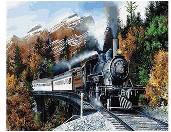 Numeromalowanie 40x50cm Pędząc przez góry PC4050617, iPicasso