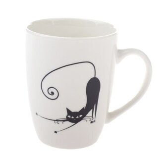 Porcelánový hrnek s motivem kočky - 370ml, 12/36